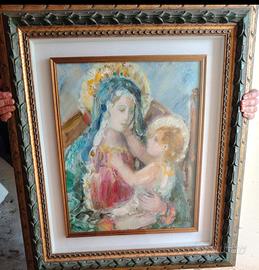 Quadro dipinto Aldo Dorella Madonna con il bambino