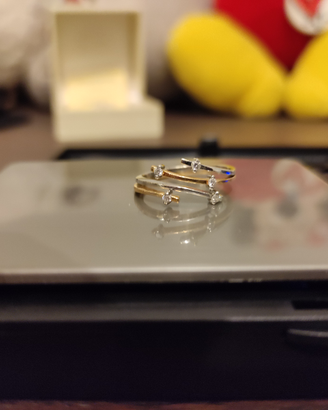 Anello Oro 18K diamanti taglio brillante