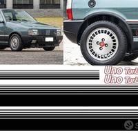 kit adesivi neri fiat uno turbo ie prima serie