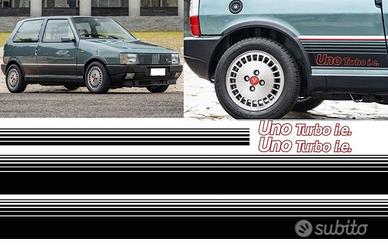 kit adesivi neri fiat uno turbo ie prima serie