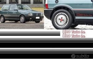 kit adesivi neri fiat uno turbo ie prima serie