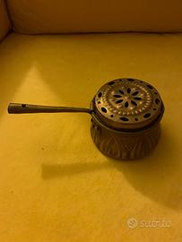 Pentolino in rame con coperchio traforato