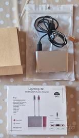 Adattatore Lighting per apple a HDMI/VGA/audio 