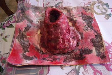 Modellino vulcano spiegazione eruzione