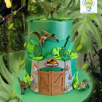 Torta scenica in gomma eva Jurassic Park