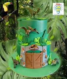 Torta scenica in gomma eva Jurassic Park