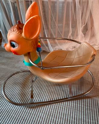Dondolo Cerbiatto Bambi Canova vintage