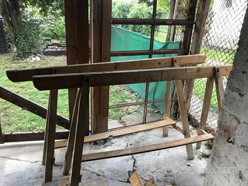 Cavalletti in legno d'epoca