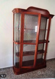 Vetrina 2 ante in noce 