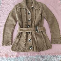 Cardigan di lana donna fatta a mano vintage M