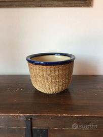 coprivaso in ceramica e corda