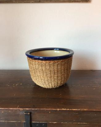 coprivaso in ceramica e corda