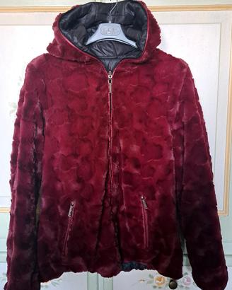 Giubbotto da donna double face con cappuccio