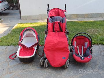 passeggino trio chicco rosso