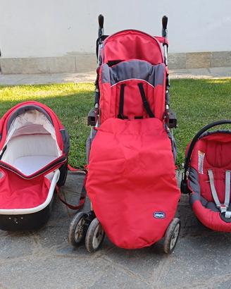 passeggino trio chicco rosso