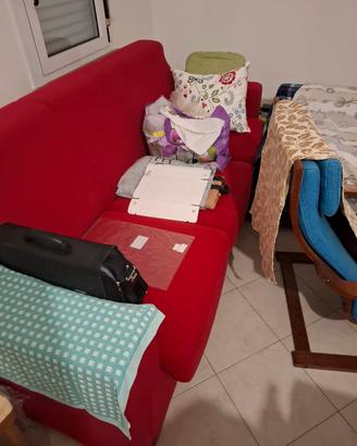 Divano letto con penisola, come nuovo