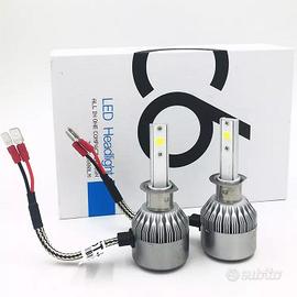 KIT COPPIA FARI LED BIANCO  H1 36W 3800LM 6000K