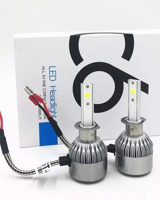 KIT COPPIA FARI LED BIANCO  H1 36W 3800LM 6000K