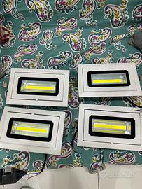 4 Faretti led cob 30 Watt orientabili