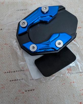 Piede largo in alluminio nero e blu per Moto