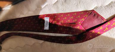 Cravatta Disney Uomo Fantasia Oro Rosso 