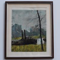 Stampa d'arte "Le Port de Strasbourg" Gantner 1956