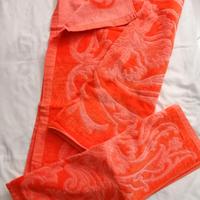 coppia asciugamani color arancione 