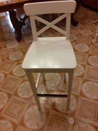 Sedia alta Ikea Ingolf bianca 74 cm