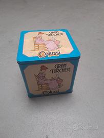 Scatola di latta vintage biscotti Colussi