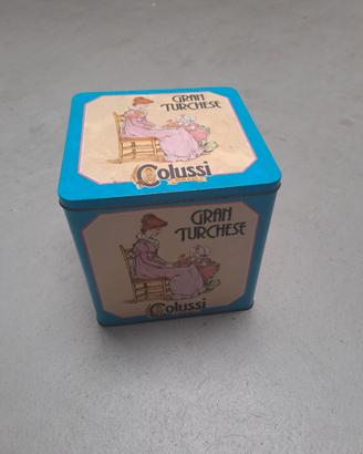 Scatola di latta vintage biscotti Colussi