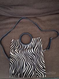 Borsa zebrata e grigia 