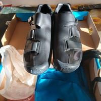 scarpe ciclismo shimano n 48 pelle nera/carbonio