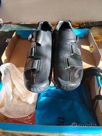 scarpe ciclismo shimano n 48 pelle nera/carbonio
