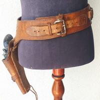 Cinturone cuoio anni' 60 Cowboy Western Gun Belt