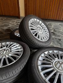 4 GOMME ESTIVE+CERCHI R15 VOLKSWAGEN ORIGINALI