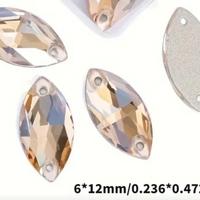 Strass di vetro color champagne occhio di cavallo