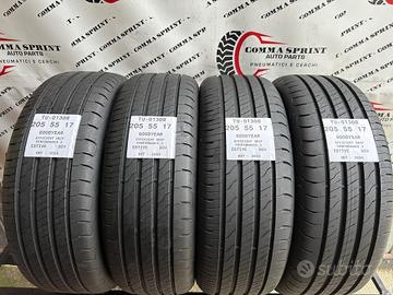 4 PNEUMATICI 205/55 R17 GOODYEAR ESTIVE SEMINUOVE
