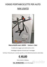 Porta biciclette per auto ALLEN per 2 bici