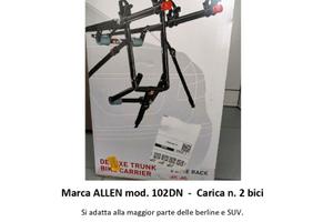 Porta biciclette per auto ALLEN per 2 bici