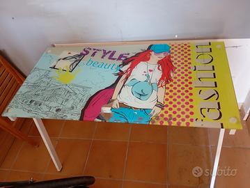 Scrivania in Vetro e Alluminio 