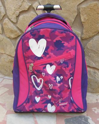 Zaino Scuola Bambina Carrera con Trolley integrato