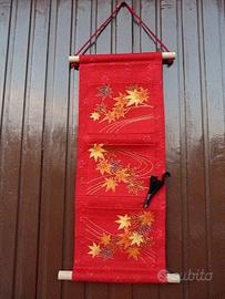 Portaoggetti giapponese da parete di tela robusta