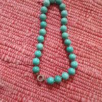 Collana vintage con perle in pasta di turchese