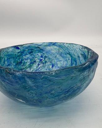Vaso in vetro lavorato a mano