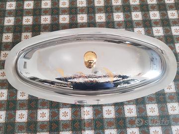 Pesciera/Risottiera Vintage Inox 18/10 e Oro 24kt