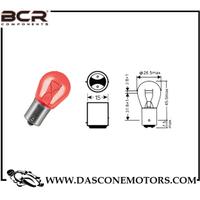 1 Lampada P21 5W 12V 21/5W BAY15D Rosso Fanale sto