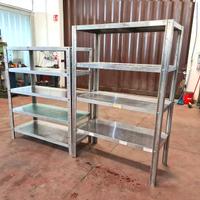 2 scaffalature per stoccaggio prodotti usate