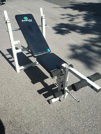Panca inclinabile con leg curl e leg extension