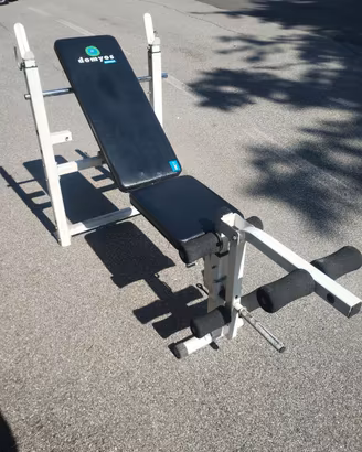 Panca inclinabile con leg curl e leg extension