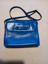 BORSA ZENITH - PELLE BLU Modello Cricket